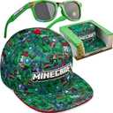 Get Trend Pokemon | Minecraft | Fortnite | Super Mario Kids Baseball Cap, Sunglasses Set UV Protection, Gamer Gifts for Boys