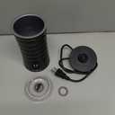 HERILIOS 4 in 1 Electric Milk Frother and Steamer with Warm Function, Black,  8 ounces 