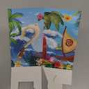 12pcs Cartoon Ocean Girl Party Favor Bags Candy Boxes, Moa Hawaiian Gift Bags Birthday Party Supplies