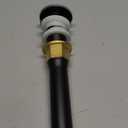 Rockgoya Bathroom Sink Drain,Drain Stopper Bathroom Sink Without Overflow,Pop Up Drain Assembly with Detachable Strainer Basket,Built-in Anti-Clogging Strainer,Stainless Steel Mattle Black