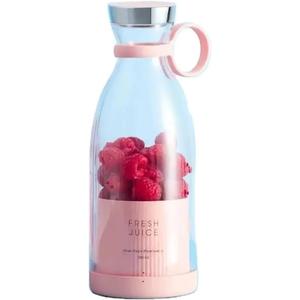 Portable Blender, Fashion Portable Blender for Shakes and Smoothies 11.8 Oz, Magnetic USB Fast Charging Mini Fresh Juice Mixer Bottle, Take It for Traveling, Outdoor, Gym, Office, Cars, Gift -PK (pink)