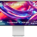 LG 32U990A-S 32-Inch Ultrafine 6K (6144 x 3456) Nano IPS Black Thunderbolt 5 Professional Monitor, 60Hz, DisplayHDR 600, Speakers, HDMI 2.1, DisplayPort 2.1, USB-C, Tilt/Height/Pivot Stand, Silver | 31.5 6K Nano Ips Black • Thunderbolt 5 with 96W Pd • 60hz, 5 Ms • Displayhdr 600 • 10-Bit Color, Displayport 2.1