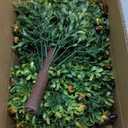 27.5" Artificial Boxwood Topiary Ball Trees with Colorful Flowers, Set of 2 Fake Bushes Shrubs with Ground Spike, UV Resistant Faux Evergreen Tree for Front Porch Outdoor Garden Decor