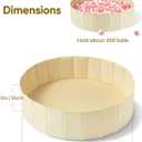 Hikiddy Baby Ball Pit Foldable, 31.5 Inch Ball Pits for Toddlers Round, Kiddie Baby Playpen Ball Pool, Idea Gift for Babies-Balls NOT Included(Light Beige)