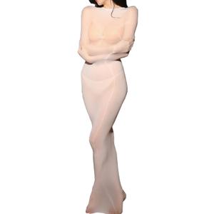 RUIBAVYA Women'S Bodystocking Body Stockings For Women Sexy Full Body Stocking Oil Shiny Body Stocking (White) (Suitable for height 150-175cm and weight 45-73kg)