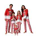 Adisputent Christmas Pajamas for Family Matching Long Sleeve Couples Holiday Sleepwear Two Piece Funny Christmas Pjs Sets Red Reindeer Mom XL