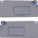 Left Drvier & Right Passenger Side Sun Visor with Light Fits for 2009 2010 2011 2012 2013 2014 2015 Honda Pilot Replaces# 83280-SZA-A01ZA 83230-SZA-A01ZA (Gray)