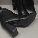 DREAM PAIRS Knee High Boots for Women Square Toe Gogo Chunky Heel Tall Boot Fashion Side Zipper Long Boot (8, Black)