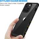 CENHUFO Privacy for iPhone 15 Pro Case, Full Body Phone Case with Built-in 9H Tempered Glass Privacy Screen Protector and Camera Lens Protector, Anti Peep Spy Shockproof Bumper Clear Cover - Black