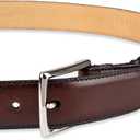 Cole Haan Men's Leather Dress Belt Polished Brown, Tan Or Cognac Strap for Work & Formal Wear (Brown)