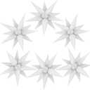 72 Pcs Star Balloons Foil Explosion Balloons Magic 12 Point Star Cone Balloon Arch Garlands Large for Birthday Wedding Anniversary Graduation Party Decorations Backdrops Grey