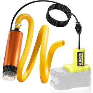 Transfer Pump Compatible with RYOBI ONE+ 18V Battery, 635GPH Portable Utility Pump with 50-inch Hose & Retainer, Mini Sump Pump Stick for Water, Oil Bilge,Pool Garden Pond Draining (Tool Only)