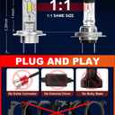 2 x RIDENOW Fog Light Bulbs: 6500K 24000LM Cool White 700% Brighter, Plug and Play IP68 Waterproof Light Bulbs for Vehicles 2 Pack