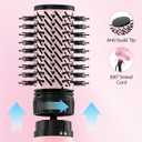 Farery 2-in-1 Blow Dryer Brush Set for Frizz-Free Blowout | 2-inch Rotating Hair Dryer Brush & 3-inch Hot Air Brush with Oval Barrel | 1000W for Fast Drying, Straightening, Volumizing & Smoothing