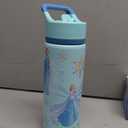 Simple Modern Kids Summit Water Bottle with Straw Lid | Disney Frozen 18oz Stainless Steel Cup Insulated Tumbler for Girls, School | Iridescent Elsa