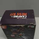 18 Pcs Smokey Camp Backpacking Cooking Set with Stove & Adapter - Pot, Pan, Kettle, Stove, Cutlery, Compact Camping Cookware Mess Kit, All in One Non-Stick Camping Cooking Set, Hiking, Picnic