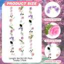 3 Pcs Artificial Flowers Hanging Decorations, 29.5ft Wildflower Daisy Garland Backdrop Ceiling Decoration for Wedding Spring Party Birthday Home Garden(Purple Pink)