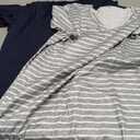 Marvmys 2 Pack Nightgowns for Women Short Sleeve Night Shirts V Neck Sleepwear Night Gown Loungewear M