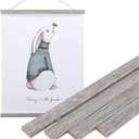 Artmag Magnetic Poster Hanger Frame, 26x38 26x37 26x20 Light Wood Wooden Magnet Canvas Artwork Print Poster Hangers Frames Hanging Kit (Grey, 26")