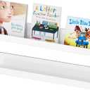 Magnetic Book Shelf for Whiteboard, Reusable Acrylic Book Display Shelf with Strong Adsorption Capacity, Magnetic Book Holder for Classroom Refrigerator Office Teacher Kids, White