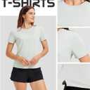 Yoga Women Short Sleeve T-Shirts UPF 30+ Sun Protection Quick Dry Athletic Running Workout Tops Ultra-Soft (XXL)