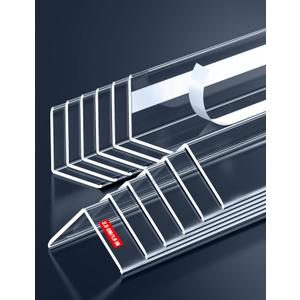 12PCS Clear Self-Adhesive Wall Corner ProtectorsCorner Guards & Edge Protector for Wall Door Frame Cabinet Baseboard & Door, Table, Stair (48" X 1.0")