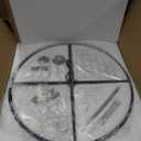 Modern Black Round Crystal Chandelier, D47.2 Wagon Wheel Chandelier for Dining Room Over Table, K9 Crystal Chandeliers Pendant Light Fixture for Kitchen Island, Entryway, Living Room, Foyer