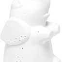 Simple Designs LT3337-WHT White Porcelain Fun Shaped Sitting Night Light Table Lamp, Elephant