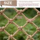Safety Hemp Rope Net Kids Climbing Safety Net Children Rope Neting Balcony Stairs Fence Railing Garden Playground Protection Heavy Duty Indoor Outdoor Decor 6mm/8cm 3.3x16.4ft(1x5m)
