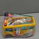 Fisher-Price Little People Toddler Toy School Bus Musical Push-Along Vehicle with 2 Figures for Pretend Play Ages 1+ Years
