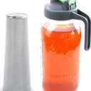 Cold Brew Mason Jar Iced Coffee Maker 64 Oz Wide Mouth Jar Cold Brew Pitcher With Coffee Filter Food Grade Airtight & Leak-Proof Pitcher 2 Quart