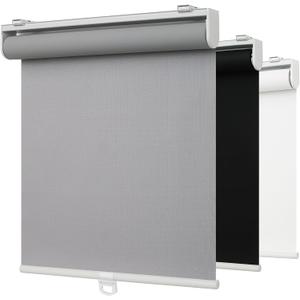 Cordless Blackout Roller Shades for Indoor Windows,Grey,52" W x 72" H