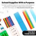 Yoobi 3 Ring Binders  0.5 Inch Binder with Round D Rings and 2 Pockets, Durable, PVC-Free Organizer with 120 Sheets Capacity, 4- Pack Colored Binders with Plastic Cover for Office Supplies (Multicolor)