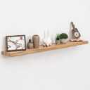 Fun Memories Floating Shelves for Wall Decor, Rustic Solid Elm Wood Live Edge Floating Shelves Wall Mounted, Heavy-Duty Shelf with Invisible Bracket for Living Room Kitchen, 48 Inch Set of 1, Natural
