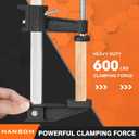 4-Pack 18 inch Bar Clamps,Long Wood Clamps Heavy Duty Force 600 Lbs Adjustable and Release Quickly,Woodworking Clamps Throat Depth 2.5 inch with Plastic Handle
