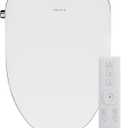 Smart Bidet Toilet Seat for Elongated Toilets, Electric Heated Seat with Remote Control, Warm Water Wash, Self-Cleaning Nozzle, Adjustable Temperature, Air Dryer, Deodorizer & LED Night Light
