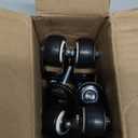 GXYY uoboeuq 1.5 Inch Swivel Caster Wheels PU 360 Degree Threaded Stem Caster Wheel M8 x 25mm, 330lb Total Load Capacity, Pack of 4