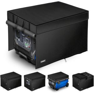 VANIZY Generator Cover, Made of 600D Waterproof Oxford Fabric, Opened for Refueling, 24"Lx19"Wx21"H, Generator Running Cover with Visual Operating Window, Black