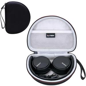 LTGEM Case Compatible with Sony MDR-ZX110 / MDRZX110AP / MDRZX110NC / MDR-ZX310AP ZX Series Wired On-Ear Headphones, Black+Grey(Case Only)