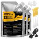 Concrete Crack Filler, 3 Pack Oil-Based Thicker Repair Sealant, Self-Leveling & Quick Drying, Waterproof Concrete Sealer for Driveway, Patio, Sidewalk & Outdoor Concrete Repairs(Gray)