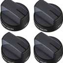 W10339442 Whirlpool Stove Knobs Cooktop Surface Burner Control Knobs Black Compatible with Whirlpool Gas Range/Stove/Oven - Replaces: W10339442, WPW10339442VP, 2311008, AP6019877 (4 Pack)
