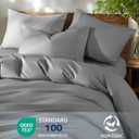 Shilucheng 100% Cotton King Size Duvet Covers - 600 Thread Count, Luxury Sateen Weave Egyptian Cotton Comforter Cover with Zipper Closure & Corner TiesHotel Bedding Duvet Covers 3 Piece (Grey)