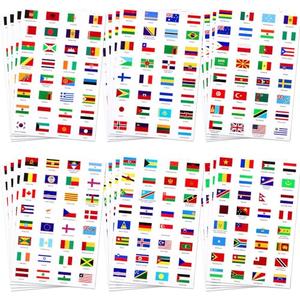 768 Pieces World Assorted Country Flag Stickers Country Decals Planner Travel Mini Flag Stickers for School, Journal, Scrapbook, Theme Party Decor