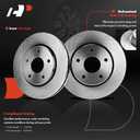 A-Premium 11.88 in(301.8mm) Front Vented Disc Brake Rotors + Ceramic Pads Kit Compatible with Chrysler, Dodge, Ram & Volkswagen Models - Town & Country/Grand Caravan 08-16, Journey 09-13, Routan, C/V