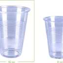 Amazon Basics Disposable Clear Plastic Cups for Cold Drinks, BPA-Free, Easy to Hold, 16oz, 50 Count