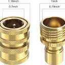 Twinkle Star 6 Sets Brass Quick Connect Hose Fittings, 3/4 Inch Garden Hose Quick Connect, Water Hose Connectors
