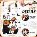 36 Pcs Halloween Reusable Paper Towels Rolls Washable Bulk Halloween Boo Ghost Pumpkin Kitchen Dish Towels Paperless Reusable Cloth Cotton Napkins with Cardboard for Kitchen Bathroom