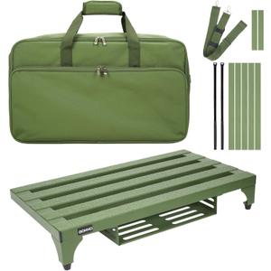 Aluminum Alloy Guitar Pedal Board 22" x 12.6" Pedalboard with Power Supply Bracket, Includes Carry Bag & Mounting Tapes (Green, GKA-22GN) Aluminum Alloy Guitar Pedal Board 22" x 12.6" Pedalboard with Power Supply Bracket, Includes Carry Bag & Mounting Tapes (Green, GKA-22GN)