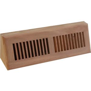 WELLAND Red Oak Baseboard Diffuser Wood Vent Register,15 L X 3 1/2 W X 4 1/2 H Inch