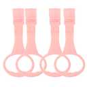 4pcs Pull up Rings Standing Walker Crib Tool Ring Playpen Crib Hook Help Stand Up Walking Training Tool for Newborn Pink Supplies
